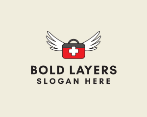 Flying Doctor Medical Wings logo design