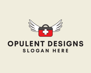 Flying Doctor Medical Wings logo design