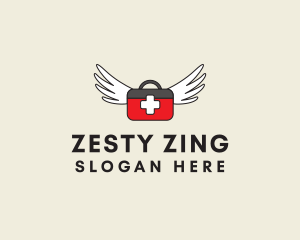 Flying Doctor Medical Wings logo design