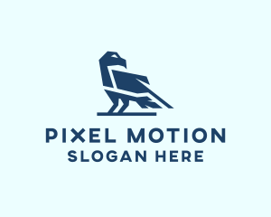 Geometric Bird Animal logo design