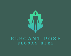 Leaf Yoga Wellness logo design