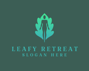 Leaf Yoga Wellness logo design