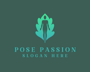 Leaf Yoga Wellness logo design