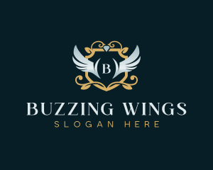 Royal Wings Shield logo design