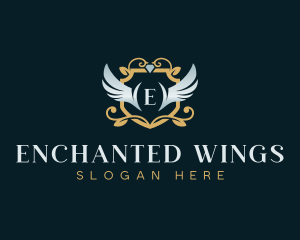 Royal Wings Shield logo design