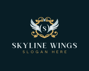 Royal Wings Shield logo design