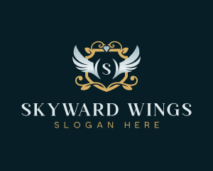 Royal Wings Shield logo design