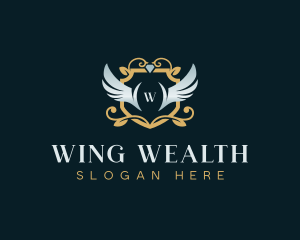 Royal Wings Shield logo design