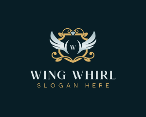 Royal Wings Shield logo design