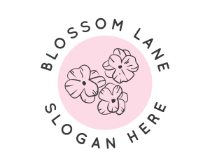 Beauty Cherry Blossom Flower logo design