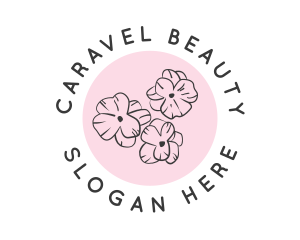 Beauty Cherry Blossom Flower logo design