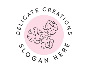 Beauty Cherry Blossom Flower logo design