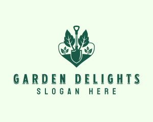 Gardener Planting Shovel logo design