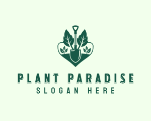 Gardener Planting Shovel logo design