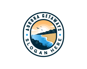 Sunset Beach Getaway logo design