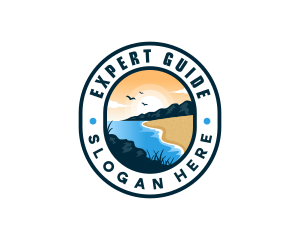 Sunset Beach Getaway logo design