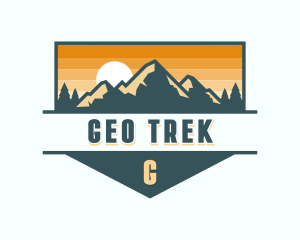 Mountaineer Trekking Hiking logo design