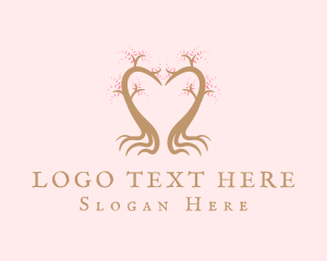 Pink Tree Heart logo