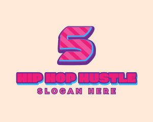 Pop Graffiti Number 5 logo design