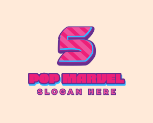 Pop Graffiti Number 5 logo design