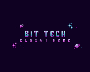 Retro Pixel Arcade logo design