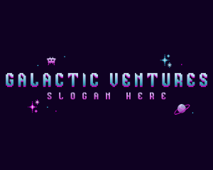 Retro Pixel Arcade logo design