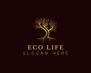 Elegant Eco Tree  logo design