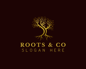 Elegant Eco Tree  logo