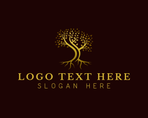 Roots - Elegant Eco Tree logo design