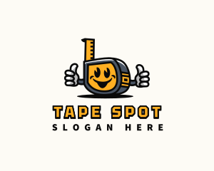 Tape Measure Construction Handyman logo design