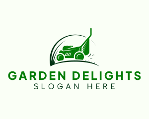 Lawn Grass Cutter logo design