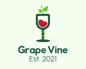 Wine Glass Vines logo design