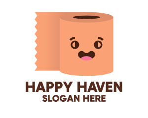 Happy Toilet Roll logo design