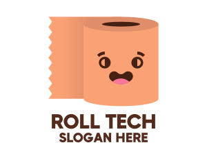 Happy Toilet Roll logo design