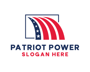 Patriotic American Flag logo design