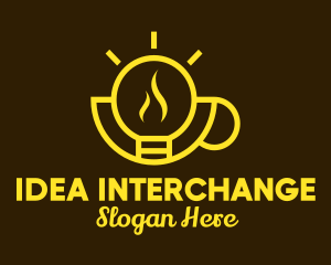 Yellow Bulb Cup logo design