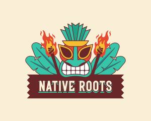 Hawaiian Tiki Torch logo design