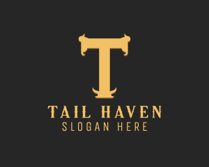 Restaurant Bar Steakhouse Letter T logo design