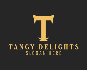 Restaurant Bar Steakhouse Letter T logo design