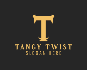 Restaurant Bar Steakhouse Letter T logo design