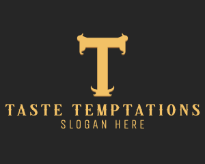 Restaurant Bar Steakhouse Letter T logo design