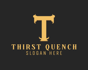 Restaurant Bar Steakhouse Letter T logo design