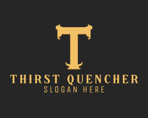 Restaurant Bar Steakhouse Letter T logo design