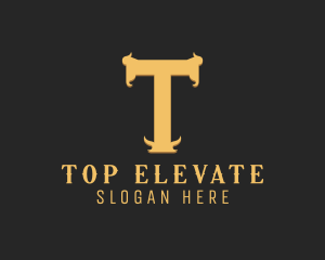 Restaurant Bar Steakhouse Letter T logo design