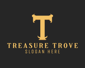 Restaurant Bar Steakhouse Letter T logo design