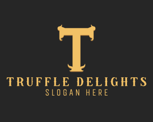 Restaurant Bar Steakhouse Letter T logo design