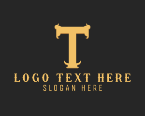 Restaurant Bar Steakhouse Letter T logo