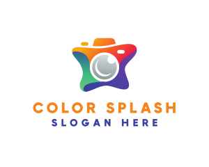 Paint Splatter Camera logo design