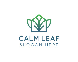 Green Abstract Leaf logo design