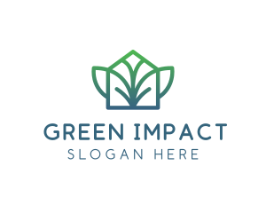 Green Abstract Leaf logo